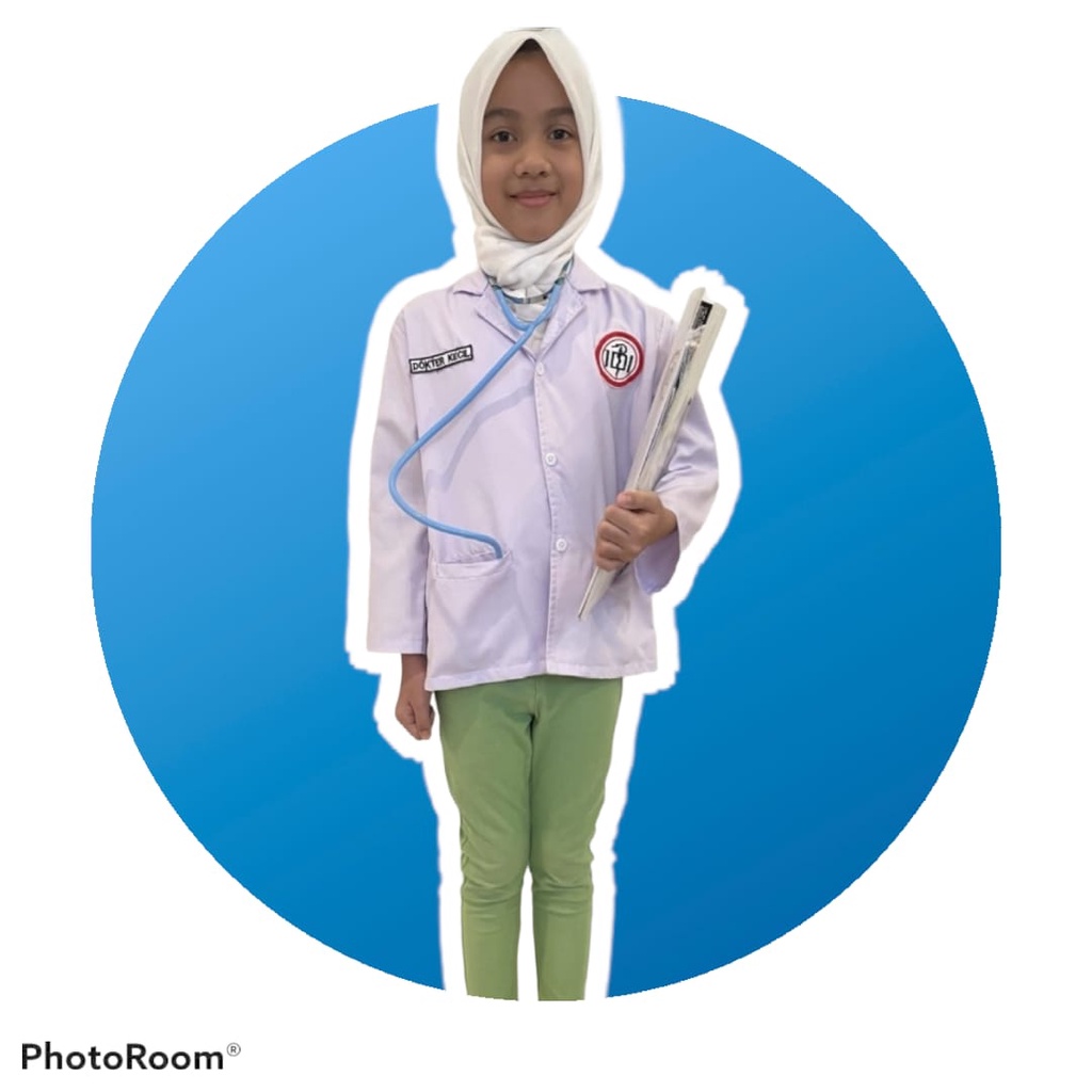 FREE ONGKIR JAS DOKTER ANAK PEREMPUAN BAJU DOKTER KOSTUM DOKTER ANAK JUAL JAS DOKTER ANAK LUCU