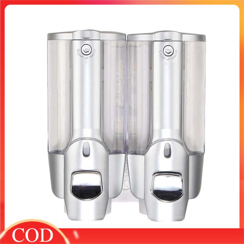 Dispenser Sabun Cair Double 2 in 1 With Key Lock 2 Tabung Perlengkapan Kamar Mandi Peralatan Mandi
