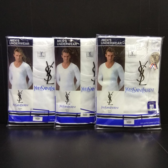 KAOS OBLONG PRIA LONGHJON PRIA YSL YS 826 PTH