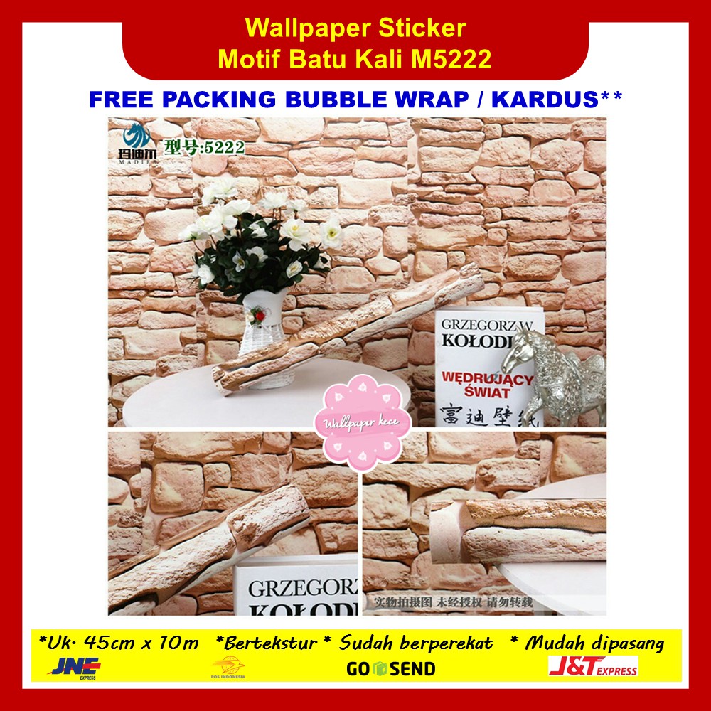 Wallpaper Sticker Dinding 45cm X 10m Bunga Merah Kuning Walpaper Wallpaper Sticker Dinding 45cm X 10m Bunga Merah Kuning Walpaper