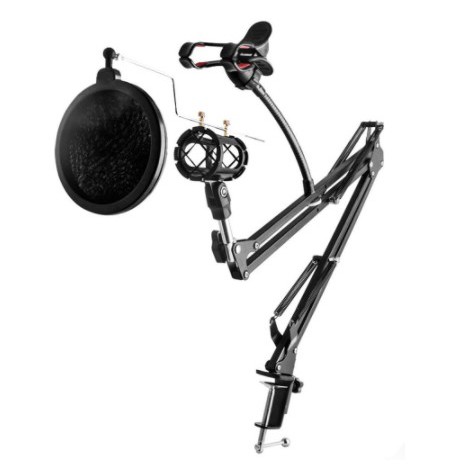 [STAND-MUSIC] - TaffSTUDIO Condenser Microphone Stand Holder 360 Lazypod Clamp Set - NB-35 - Black