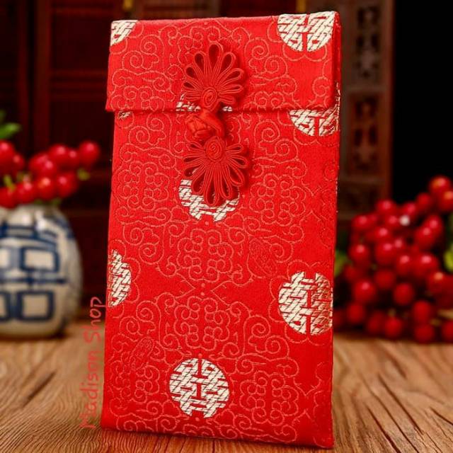 Dompet Angpao Kain Chinese Knot Murah Ampao Kawin Sangjit Premium