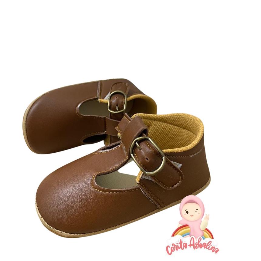 Model Baru.. CERITA ASHALINA - Sepatu Anak Sol Karet Perempuan Model Flats Shoes Umur 1-2 Tahun