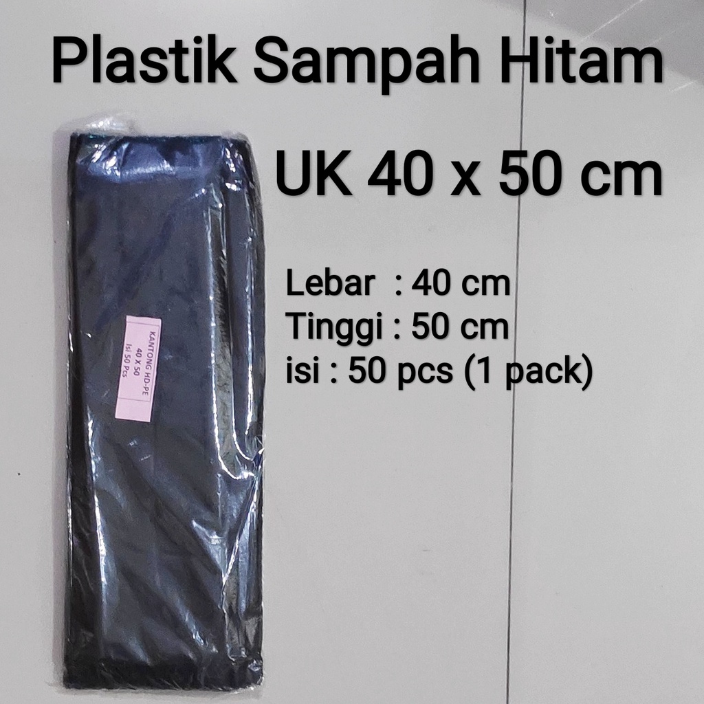 HD packing Hitam 40x50 (30bks), Plastik sampah hitam, trash bag