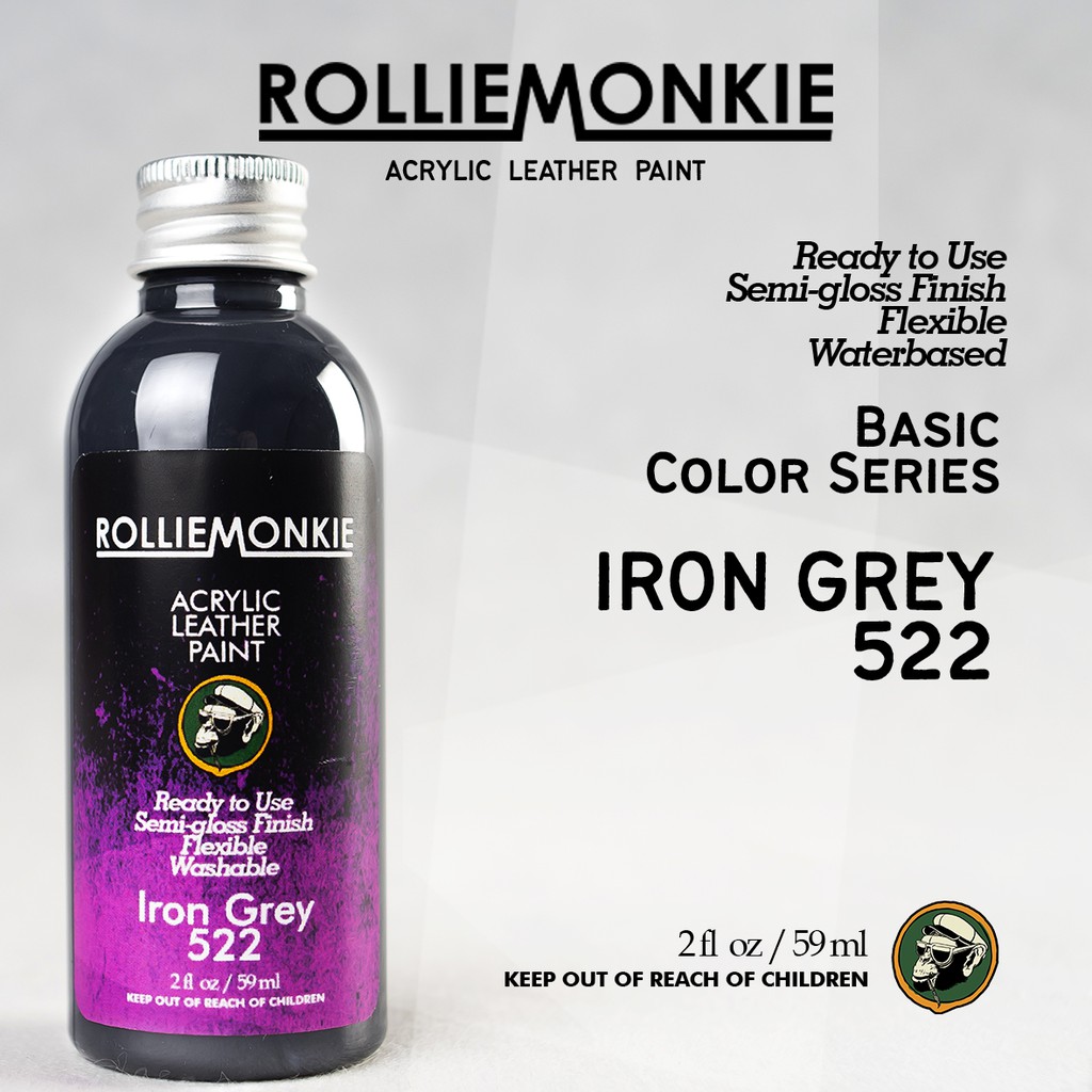 

Rolliemonkie Cat Acrylic Leather Paint - Iron Grey, not angelus