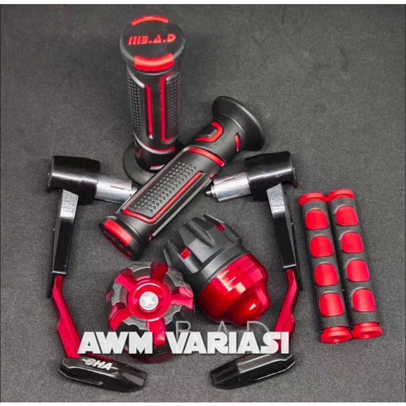 PAKET 4IN1 Handgrip BAD robot + Proguard Robot + Jalu As Roda + Karet Handle Rem Universal Bisa Semua motor