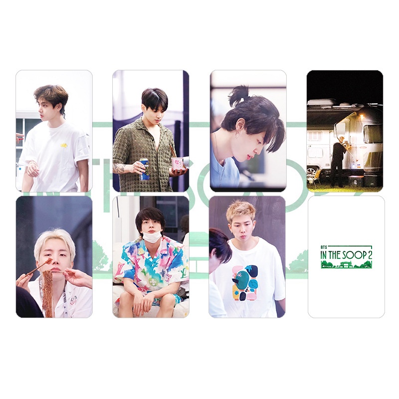 7pcs / set Kartu Ucapan Desain BTS IN THE SOOP SEASON 2 Ukuran Kecil