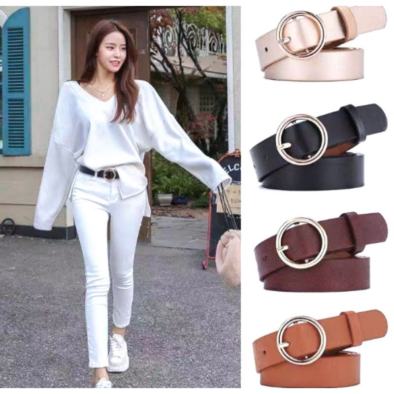 SMP99 - Ring Belt Cream / Ring Belt Putih / Ring Belt Coklat / Solo Coklat / Solo Hitam / Ikat Pinggang Wanita Korea/ Gesper Wanita Korea/Sabuk Wanita/Ikat Pinggang Terlaris/Ikat Pinggang Kekinian/Gesper/Sabuk Murah Berkualitas/Sabuk/Sabuk Wanita/Ringbelt