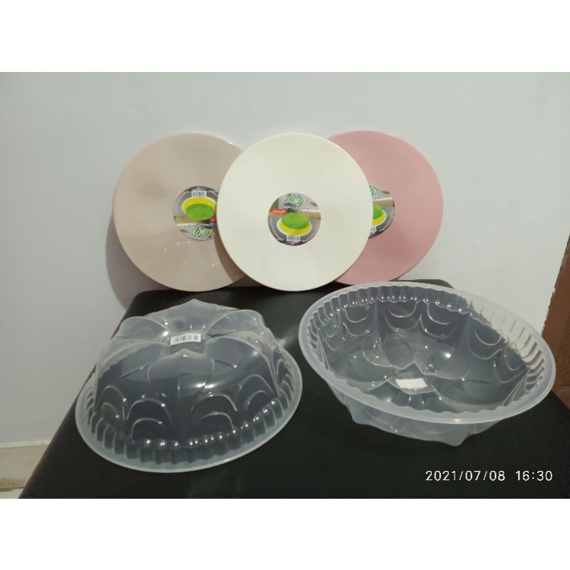 Cetakan agar-agar/cetakan pudding/cetakan plus tutup/cetakan agar plastik asvita Lily 24cm