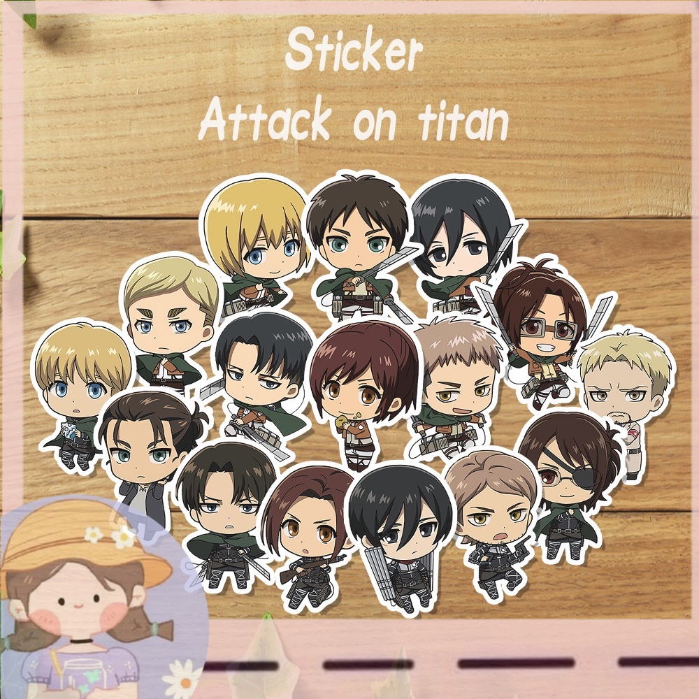

PROMOSticker Anime Attack on Titan / Stiker Pack Shingeki no Kyojin Eren Levi Mikasa