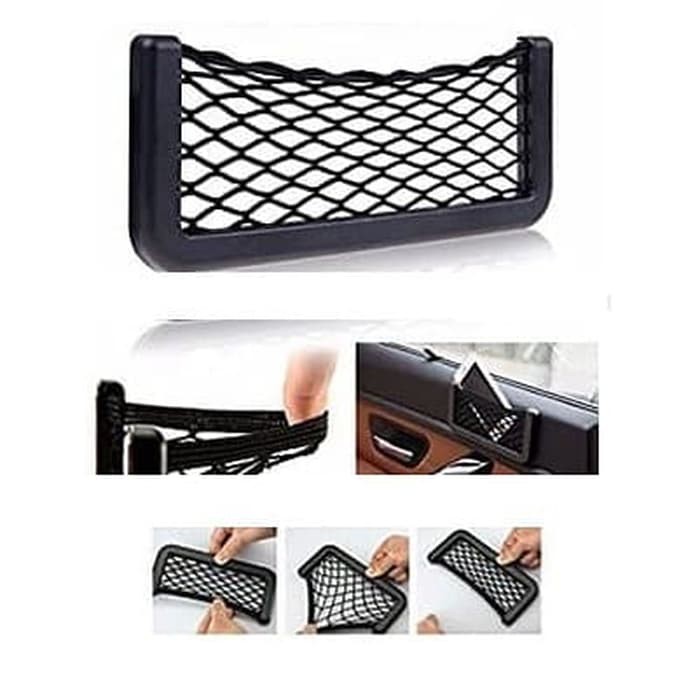 CAR ORGANIZER HOLDER JARING NET POCKET KANTONG JARING MOBIL KANTONG JARING MOBIL / CAR STORAGE NET ORGANIZER - BESAR 19 X 8 CM