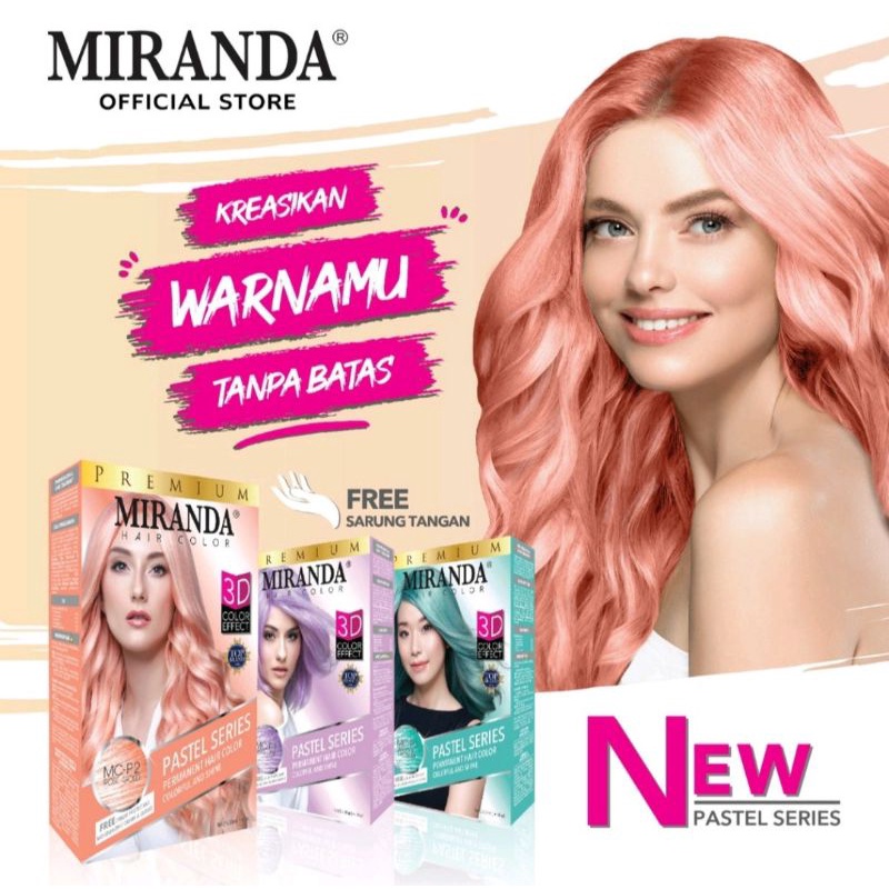 Miranda Hair Colour Pastel Series | Semir Rambut Miranda Warna Pastel 30ml