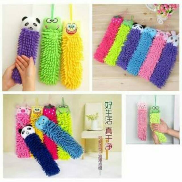 Handuk Tangan Gantung Karakter Cartoon Hand Towel Microfiber Lap Motif Cendol