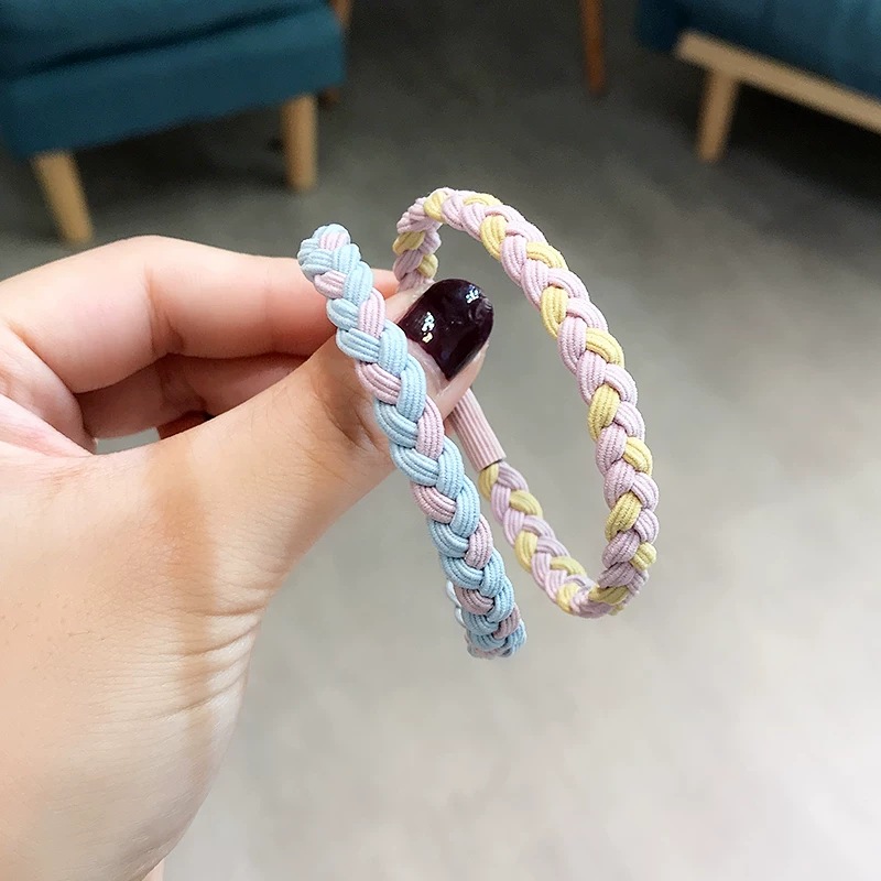 Hand-woven High Elastic Color Twist Hair Rope