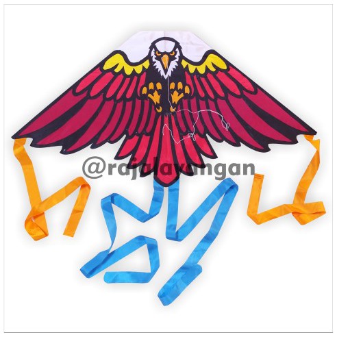 Mainan anak layang-layang I LAYANGAN HIAS BERBAHAN PARASUT MOTIF BURUNG RAJAWALI, LEBAH DAN  KUPU tp 2