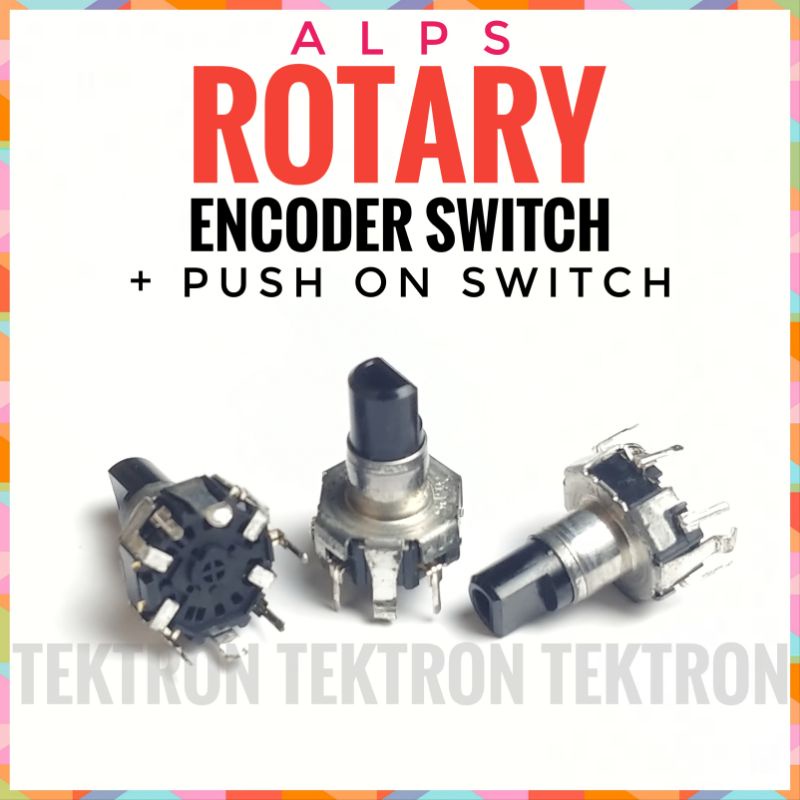 ALPS Rotary Encoder Switch plus Push On Button 24 klik Rotari Sw Putar