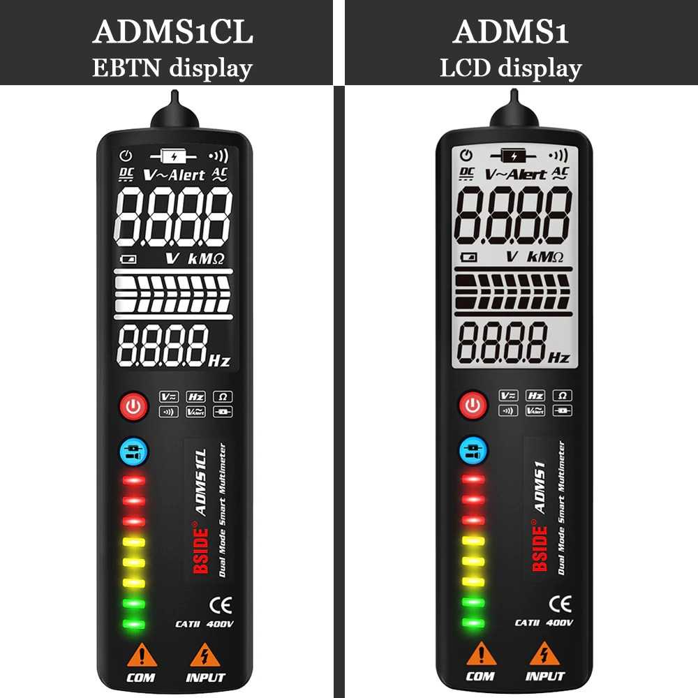 (BISA COD) RVOSTR BSIDE Voltage Indicator Tester Non contact AC 2.4 Inch LCD - ADMS1CL