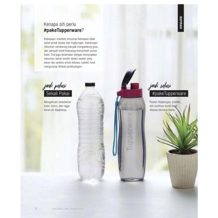 Tupperware Botol minum ukuran 1 Liter