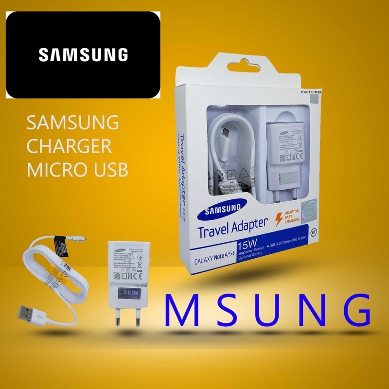 GROSIR CHARGER SAMSUNG 15W ORIGINAL FAST CHARGING MICRO USB