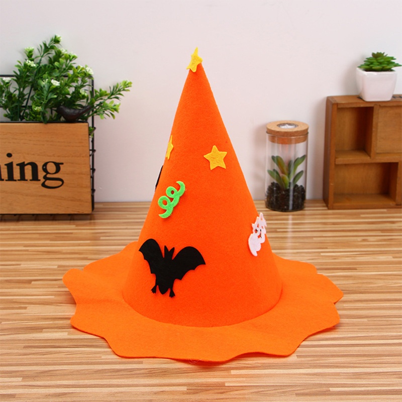 Zzz Topi Penyihir Anak Perempuan Motif Labu / Kelelawar Untuk Cosplay / Halloween