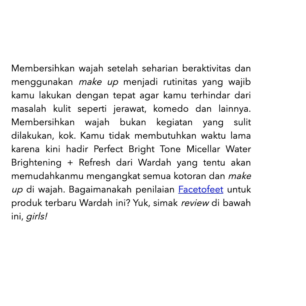 Wardah Micellar Water 100ML