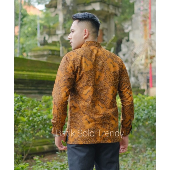 SEBARAN PARI ( FULL FURING )KEMEJA/BAJU BATIK PRIA MURAH PANJANG