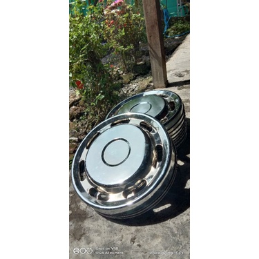 wildop truk Adiputro R15&16 4biji Murah wheldop plat besi chrome / bahan mentah+braket dudukan