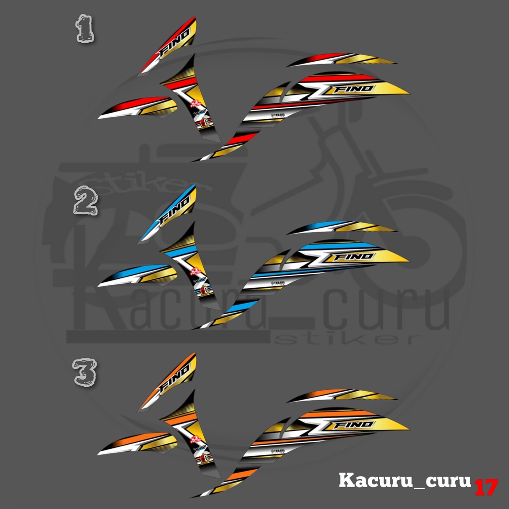 Stiker Motor Striping Variasi Yamaha Fino 125/110/Sporty/Premium/Grande - Stiker Motor Variasi FINO 