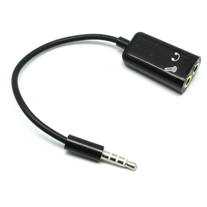Microphone Headphone Audio Splitter 3.5mm ke 2 x 3.5mm - FA29735
