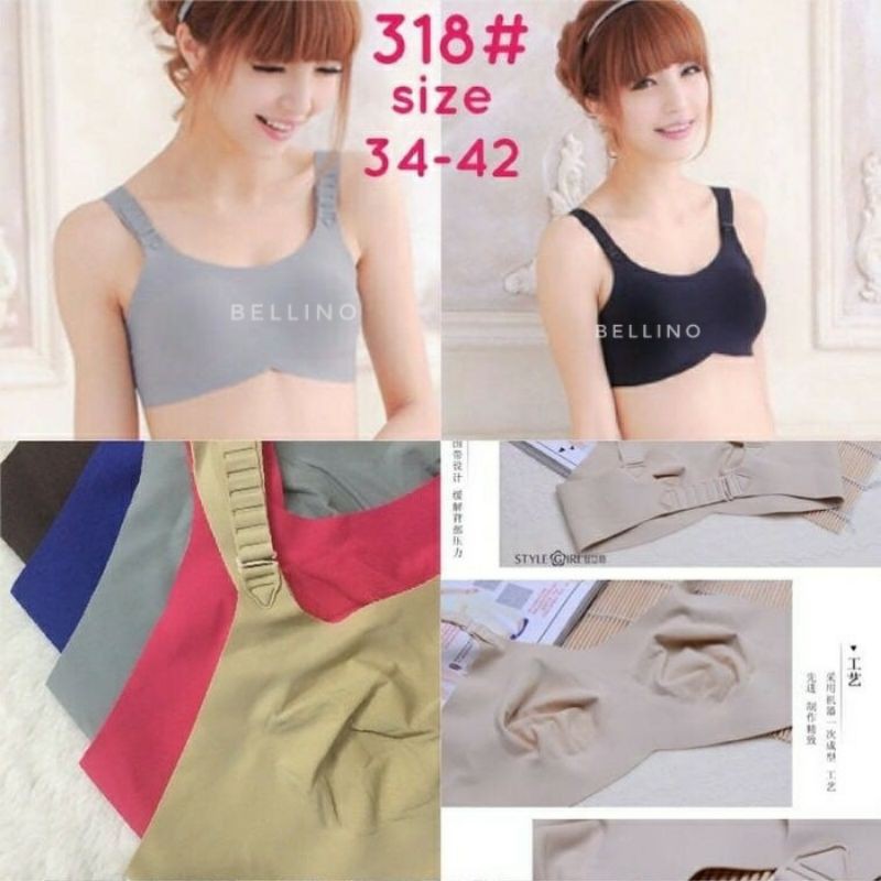 Bra Seemles Import / BH Tanpa Jahitan Tanpa Busa Tanpa Kawat / Bra Seamless Tanpa Kawat Bh Balon