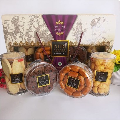 

Parcel Kue Kering Lebaran Idul Fitri Hampers Gift Parsel Putri Mama - PREMIUM BOX - FREE KARTU UCAPAN & BUBBLE WRAP