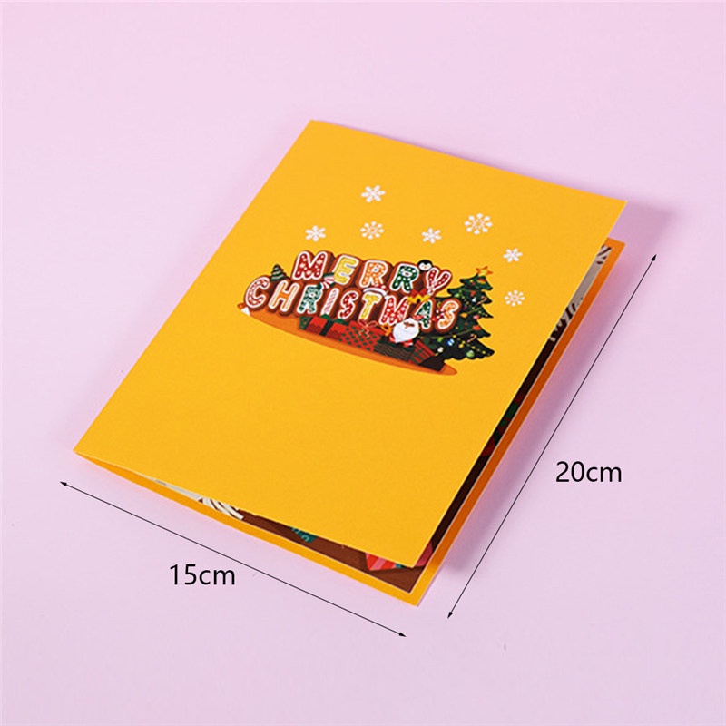 TK Happy New Year Greeting Card Merry Christmas Cartoon Cards Kids Mini Postcard Gift Card