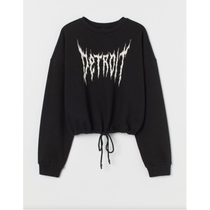 DETROIT SWEATER CROPT WANITA