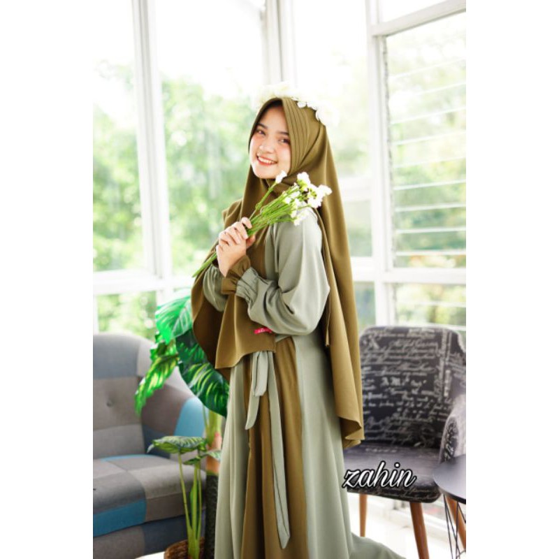 SET HIJAB NAYAKA ZAHIN BISA COD // GAMIS ITY CREPE