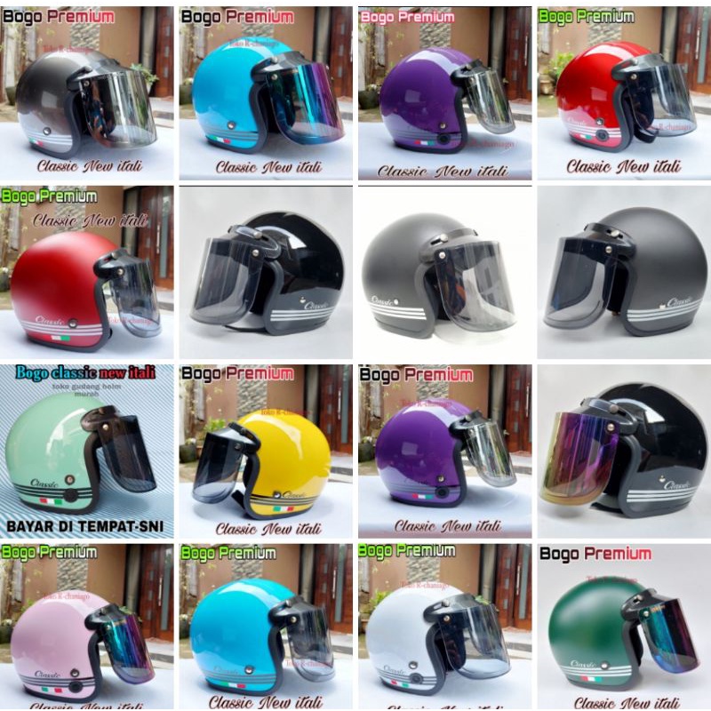 Helem helm bogo classik premium busa tebal SNl