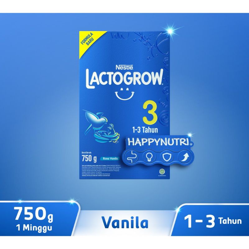 NESTLE Lactogen 1 Lactogen 2 Lactogrow 3  dan 4  750 gr Vanila dan  Madu  Susu Pertumbuhan Anak 1-3 