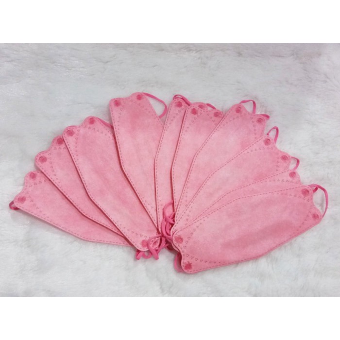 MASKER KN94 ANAK / MASKER KOREA ANAK / MASKER ANAK DUCKBIL - Merah Muda