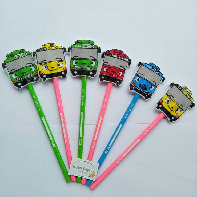 

Pensil hias/pensil flanel/pensil hias flanel/pensil karakter/souvenir pensil/souvenir ultah anak