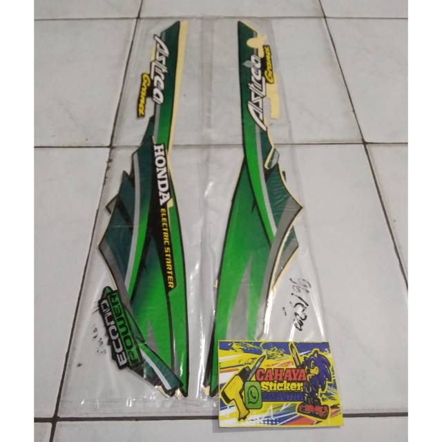 Striping lis Sticker Honda Astrea Grand Tahun 1996 Warna Hijau