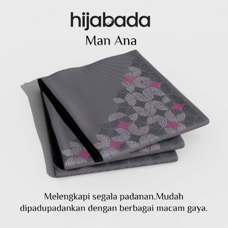 Hijabada Jilbab Santri Manana Voal Segi Empat motif Man Ana Hijab Segiempat Voal motif Arab Santri N