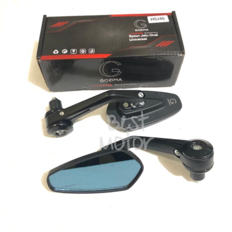 Spion Jalu Oval Bar End Gratis Sepasang Baut Spion Universal Motor Full CNC Spion motor