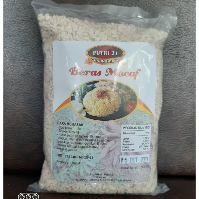 

Beras jagung/mokaf/sukun/ubi