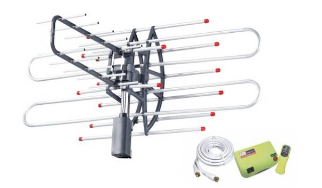 ANTENA DIGITAL DENGAN REMOTE DI LENGKAPI BOOSTER SANEX WA 850TG FREE KABEL ANTENA 10 METER