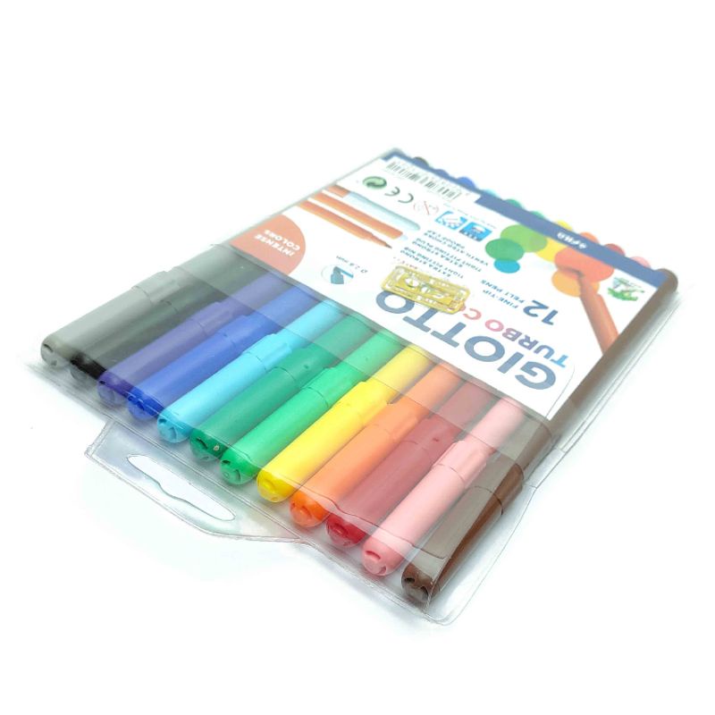 

Giotto spidol turbo color with wallet 12 colors