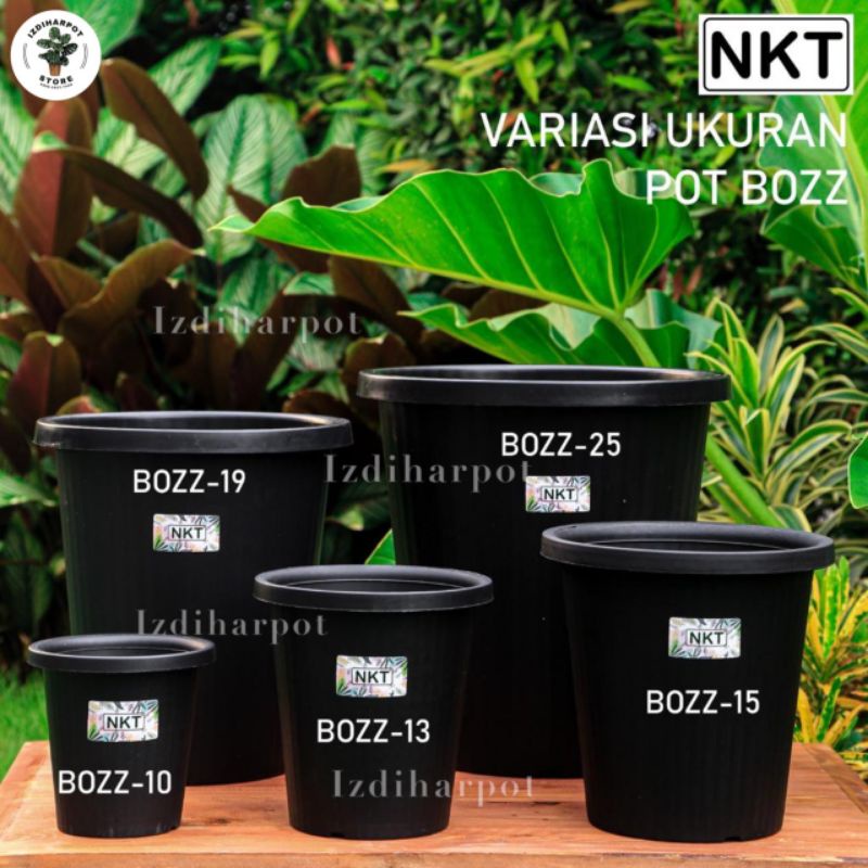 pot bunga tanaman tinggi NKT BOZZ 19 HITAM - NKT BOZZ 19 HITAM