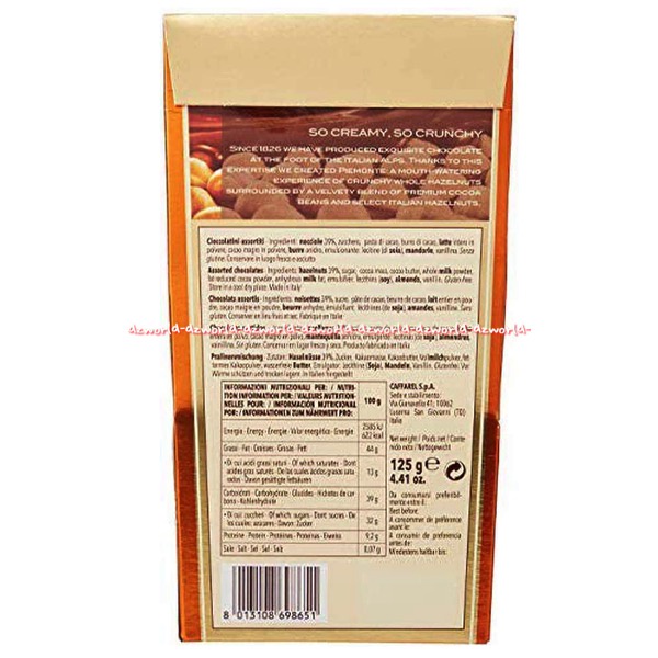 Caffarel Fiemonte Coklat Isi Kacang Chocolate Import 125gr