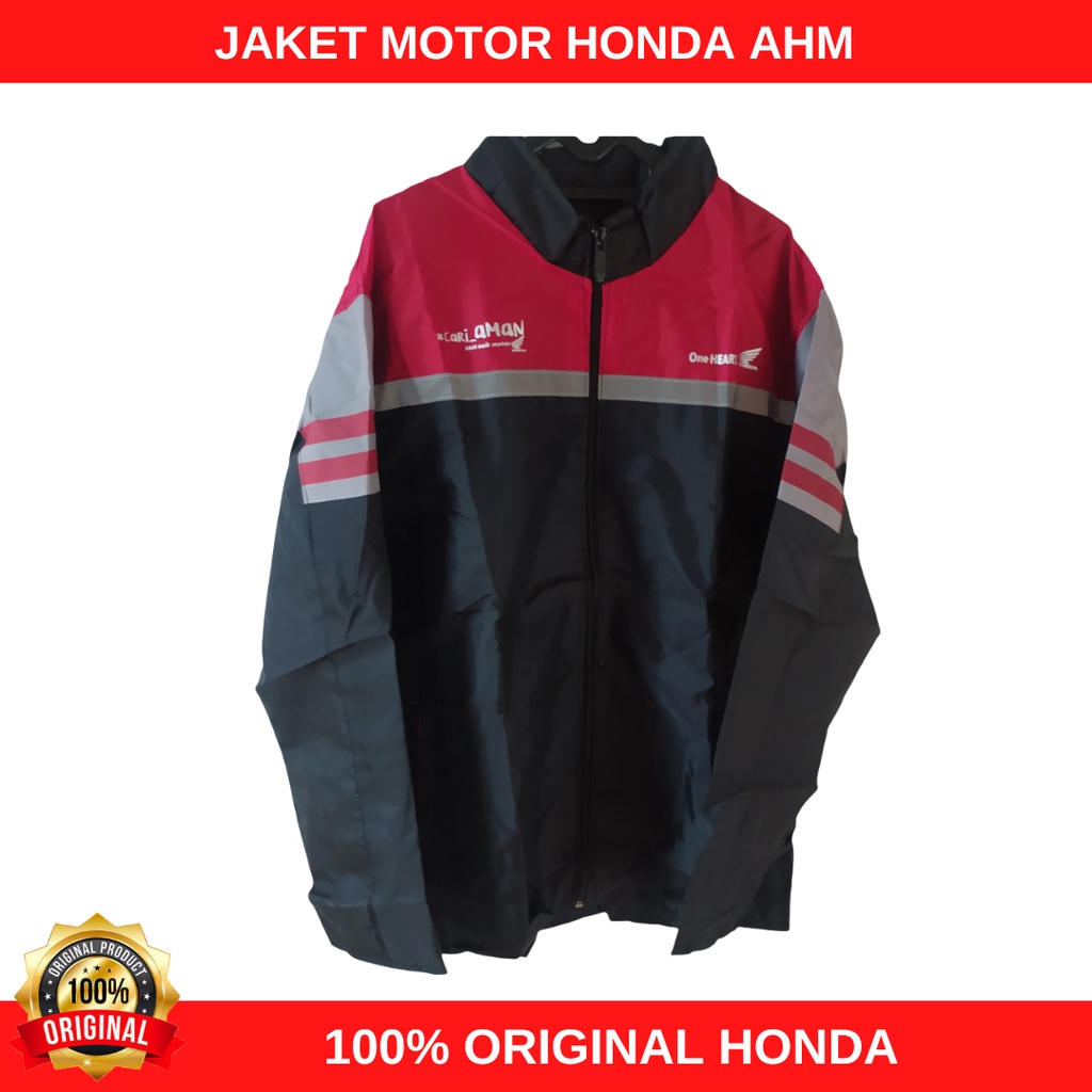 Jaket Honda Original Motor Vario Beat ADV Scoopy PCX Parasut Cari Aman Jaket Dealer Honda AHM Asli