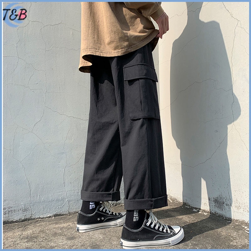 Celana cargo pria panjang korea style oversize baggy pants celana kasual pria celana kargo jumbo murah celana longgar pria celana kerja pria