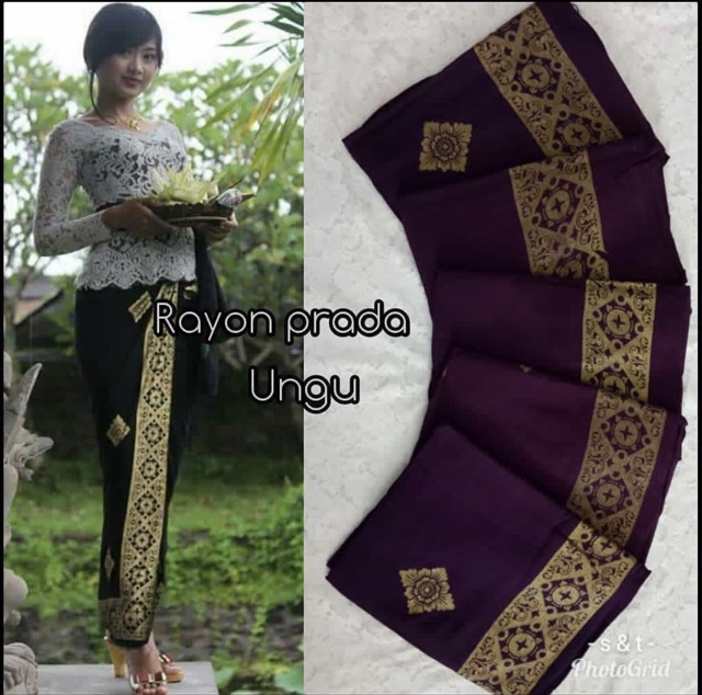 Kamen lembaran rayon prada / kamen lembaran bali / kamen rayon