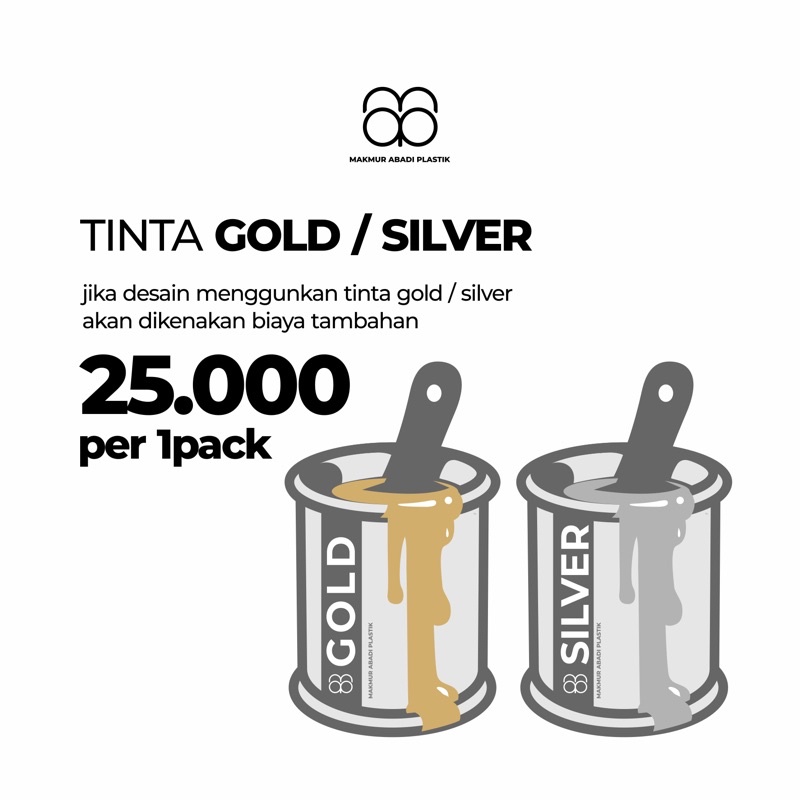 

Biaya Tambah Sablon Tinta Gold / Silver